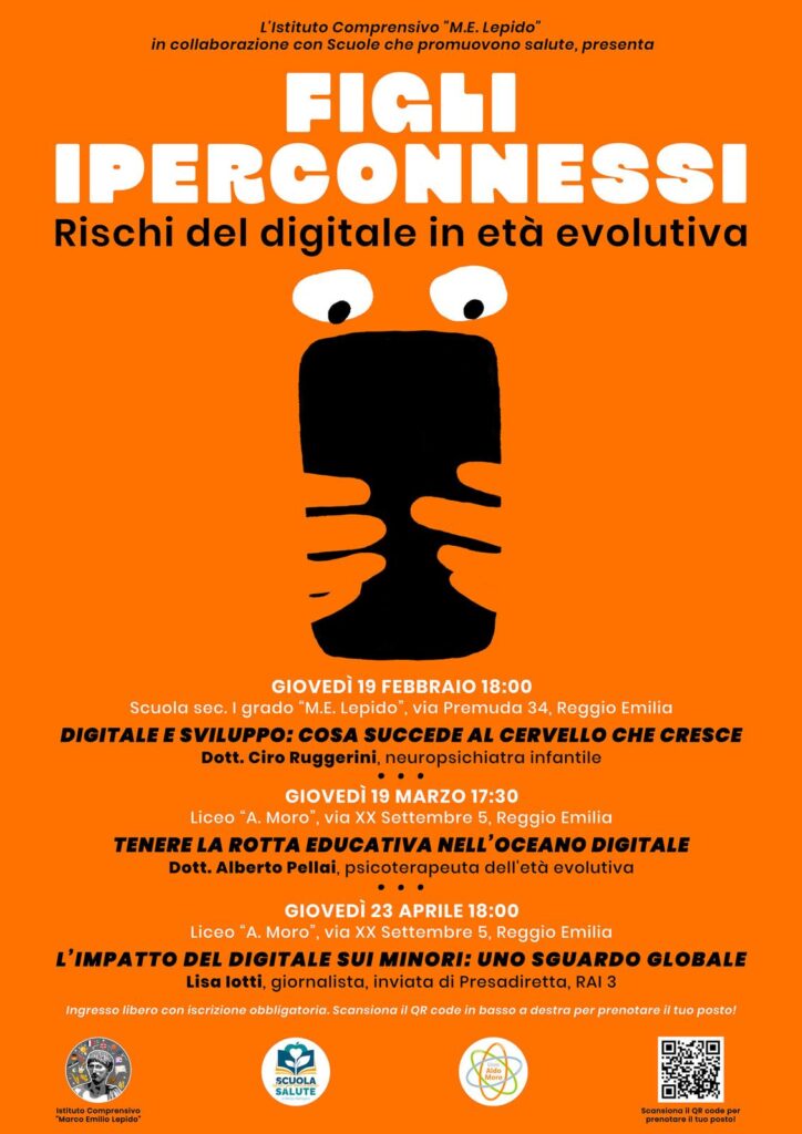 Locandina conferenza "Figli iperconnessi"
